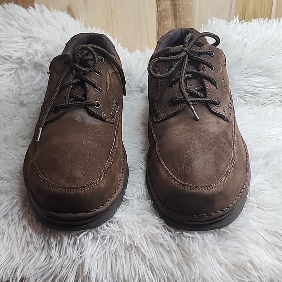 NUNN BUSH NUBUCK BROWN LEATHER LACE UPS MENS 13.0 IN VERY GOOD PREOWNED CONDITIO - Picture 1 of 16